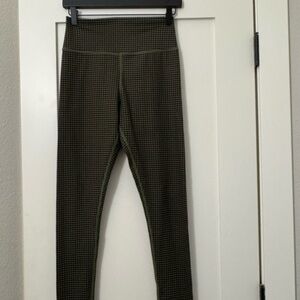 Glyder Olive Checkered Leggings